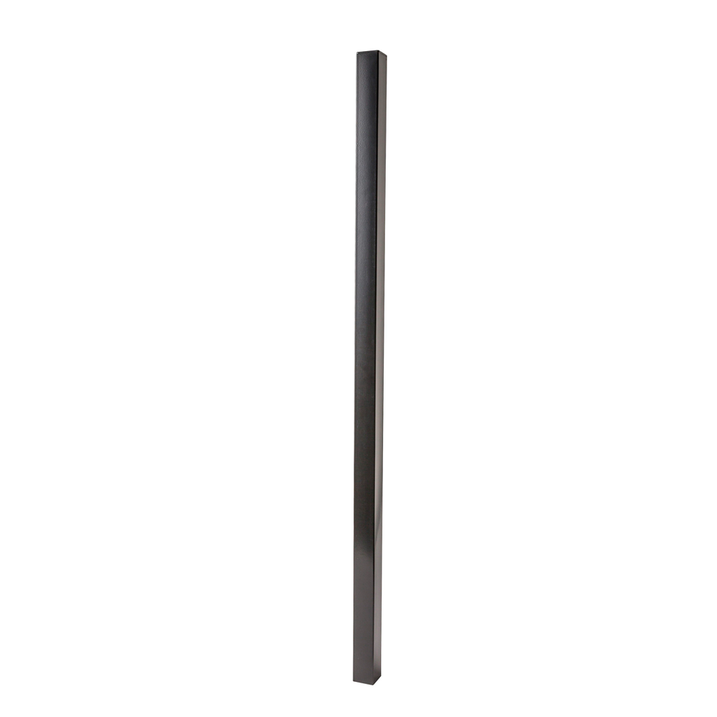2x2x8' 16 Ga Powder Coated Metal Post Black