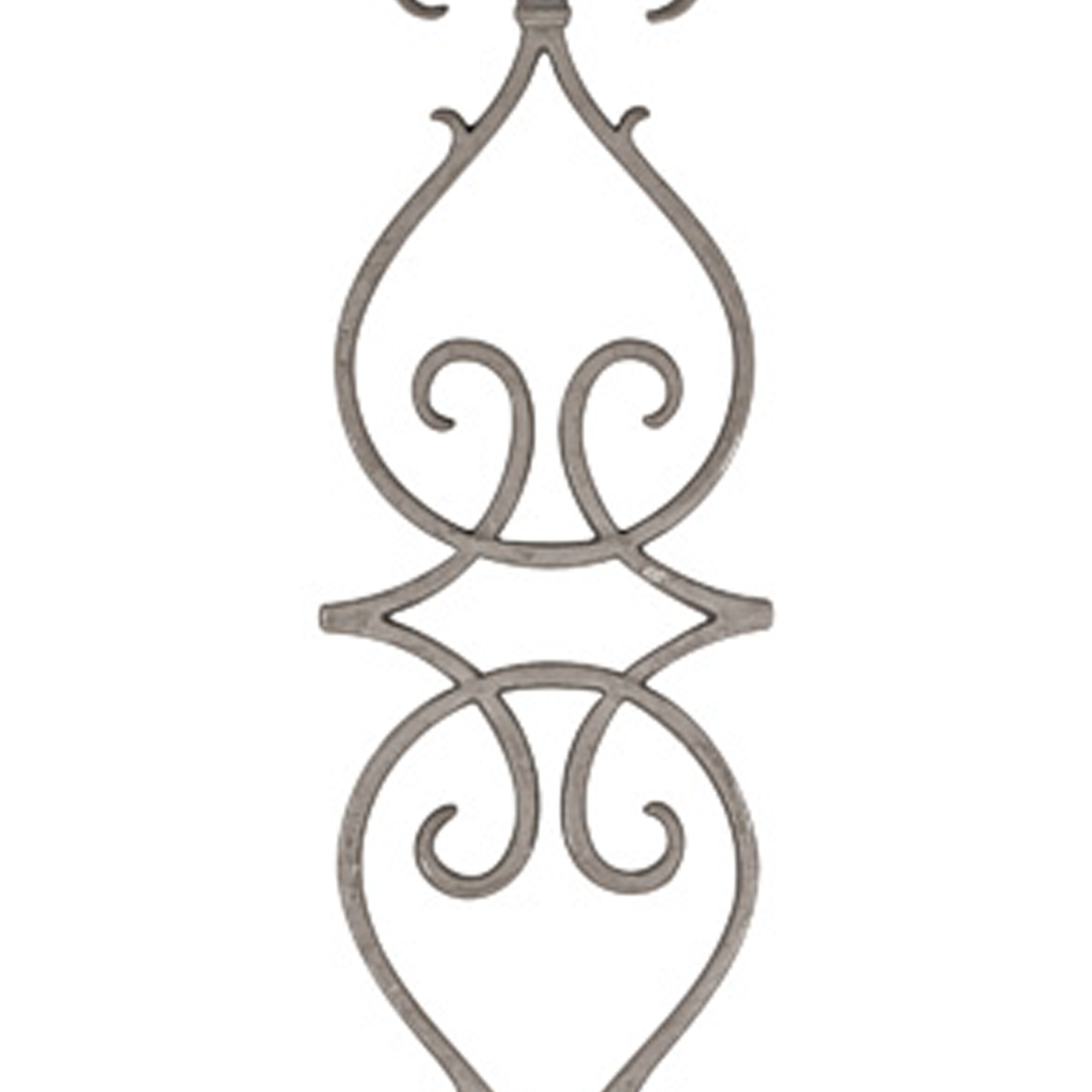 Cast Iron Railing Panel, Contemporary. 30-3/8"H