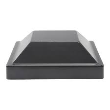 4" Square Post Cap Black