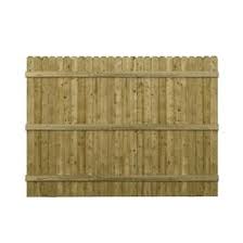 6 ft x 8 ft Pressure Treated DE/4" Picket Special 2x3 PT Rails