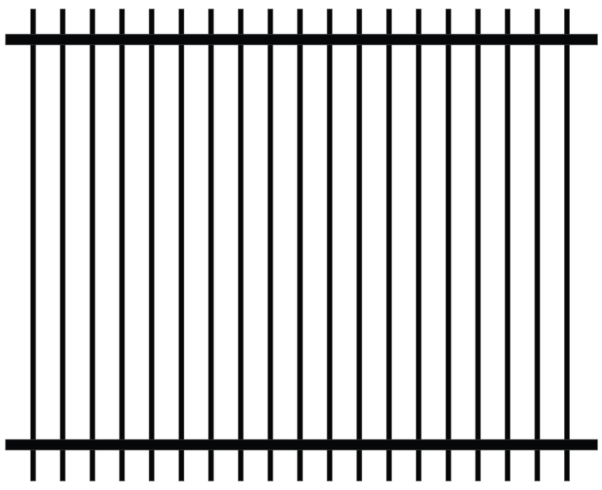 6x8 5/8 Powder Coated Black Metal Panel ET/EB
