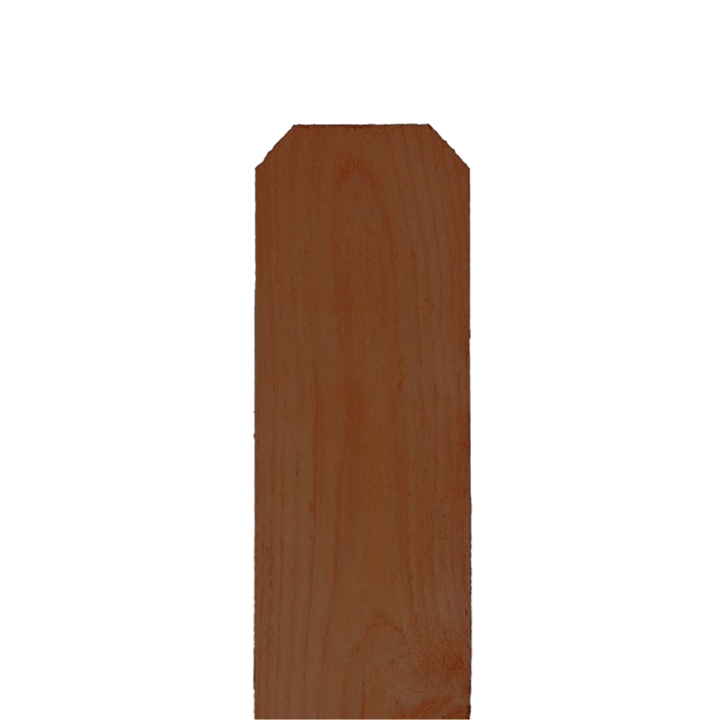 1x5.5x6 Japanese Cedar Picket Stained Medium Brown DE The Ranch Construction Materials